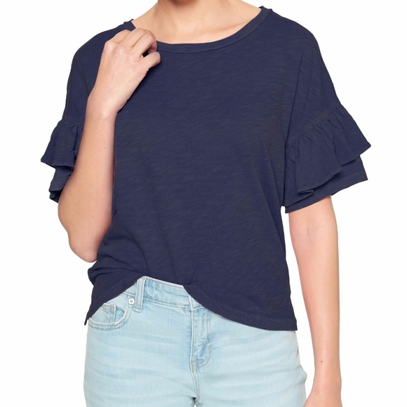 GAP Tops - GAP Ruffle Dolman Short Sleeve T-Shirt